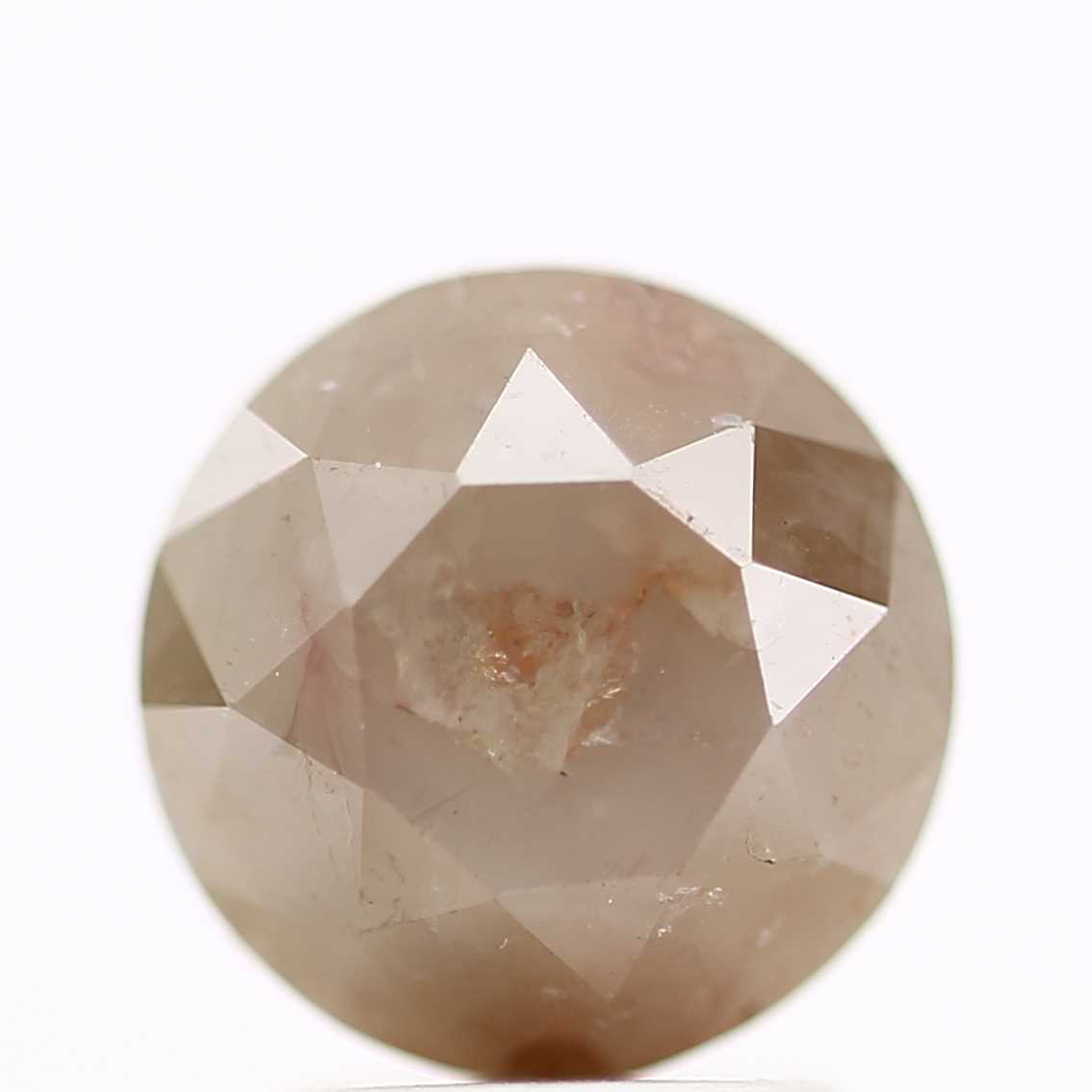 3.25 Carat Brown Rustic Round Shape Brilliant Cut Natural Loose Diamond